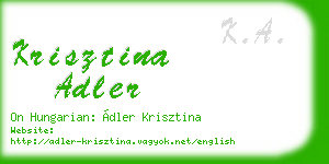 krisztina adler business card