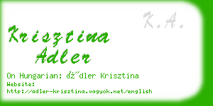 krisztina adler business card